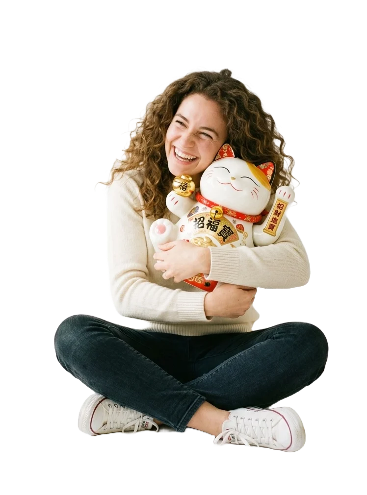 Tirelire japonaise Maneki Neko en céramique